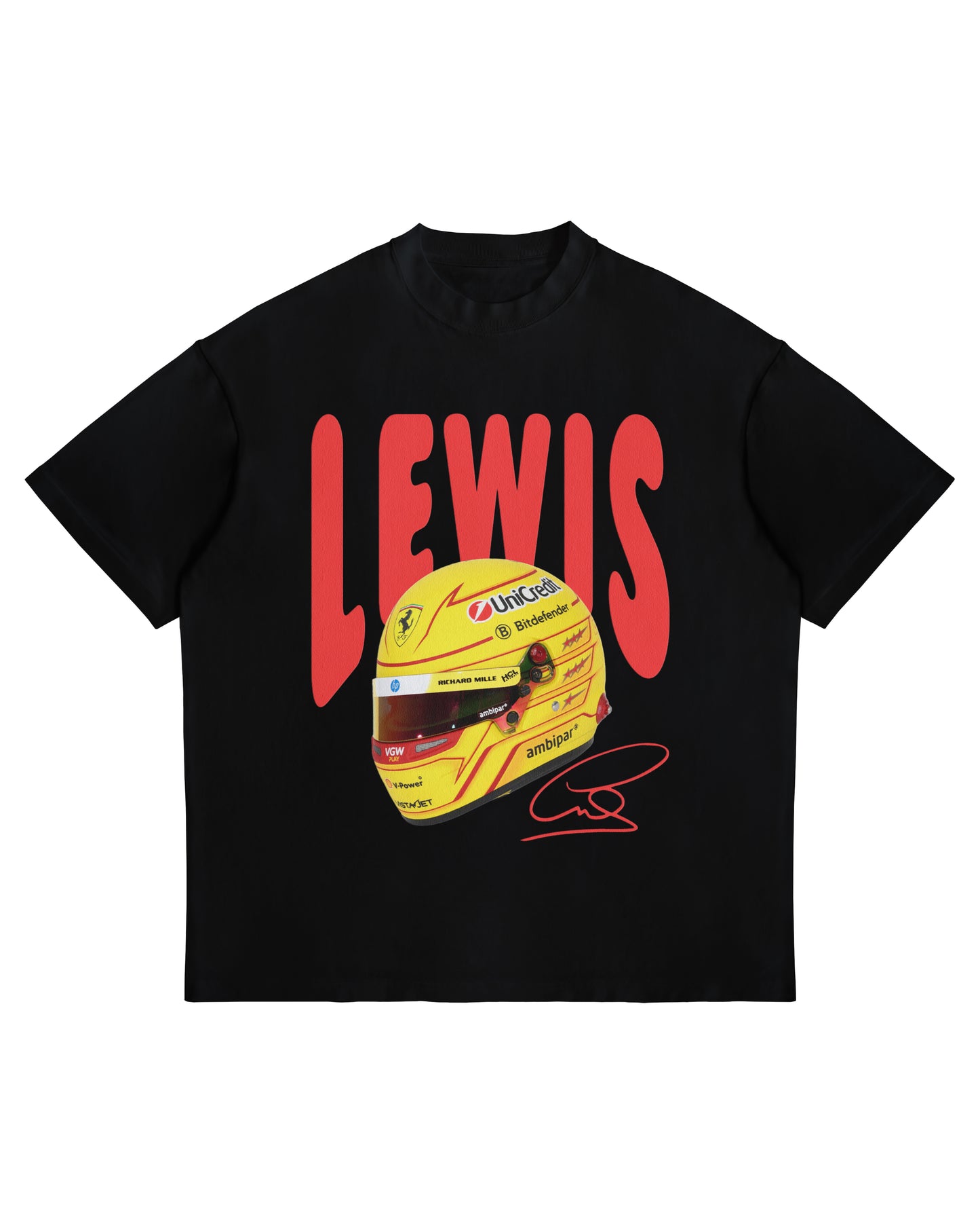 Lewis Hamilton Helmet Graphic T-Shirt